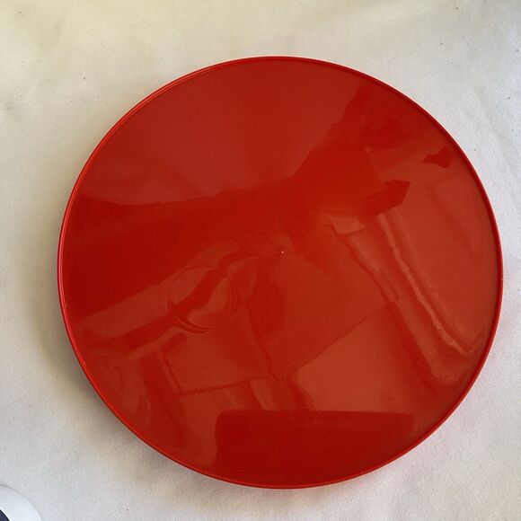 Vtg Ingrid  Red Tray And Cups MCM Retro - Picture 4 of 4
